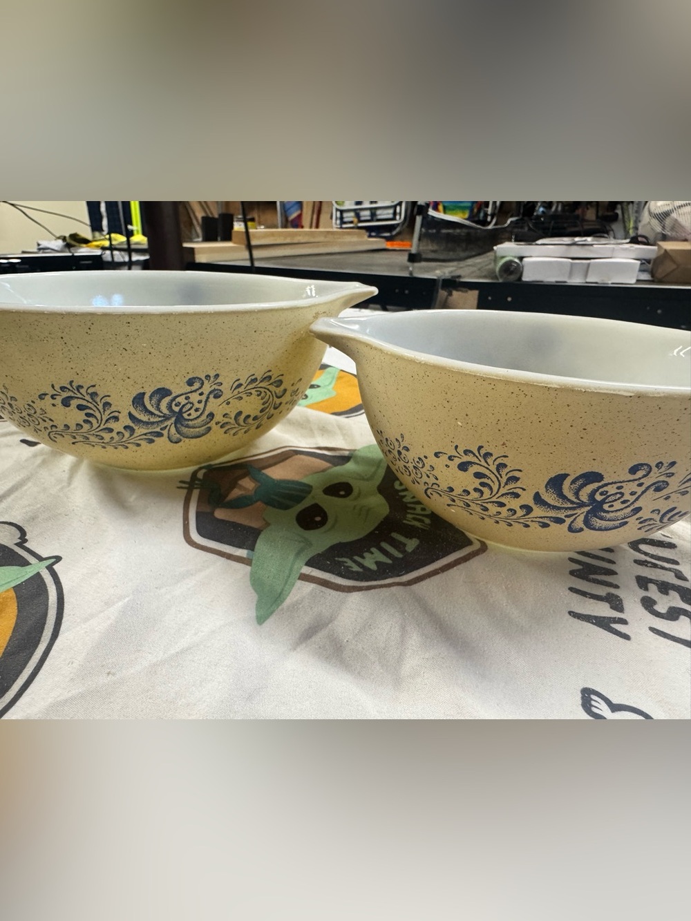 Pyrex White Milk Glass Bowl with Embossed Logo